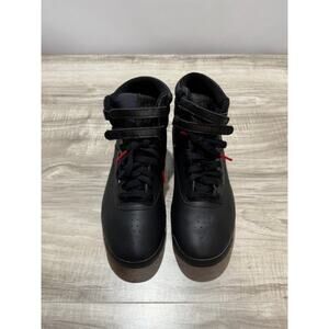 Reebok Women's Free Style High Top Classics Black Leather Sneakers - Size 10